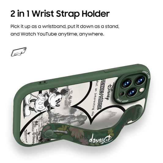 iPhone Series | Disney Wristband Holder Leather Phone Case