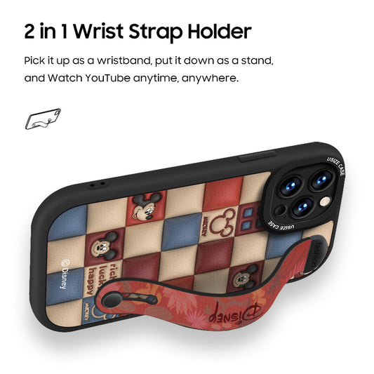 iPhone Series | Disney Wristband Holder Leather Phone Case