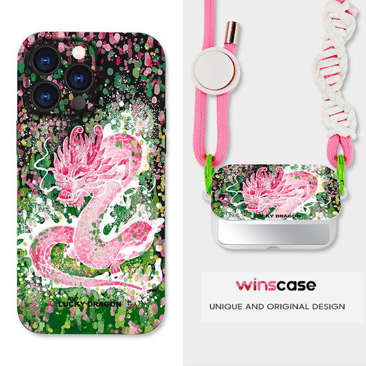 iPhone Series | Original Design Creative Peach Blossom Pink Dragon Mobile Phone Case