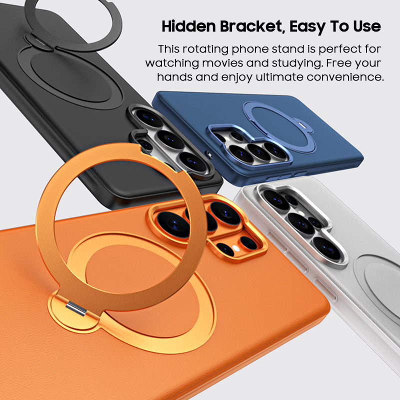 Rotating kickstand Leather Case with MagSafe