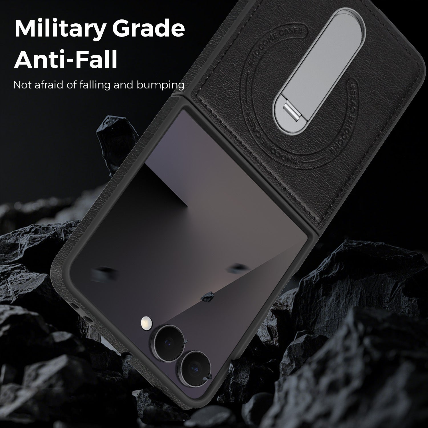 Folding Stand Business Leather Case