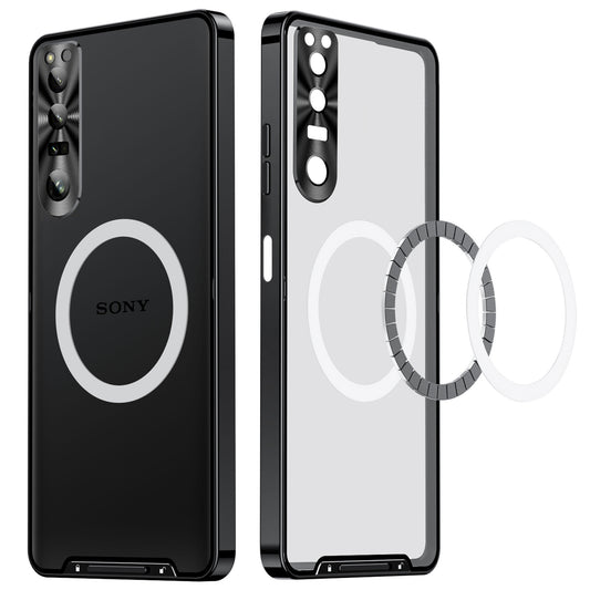 Sony Series | Ultra-thin Metal Glass Magnetic Phone Case