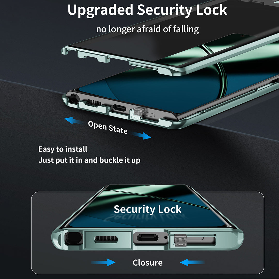 Metal Magnetic Frame Double-Sided Glass Case