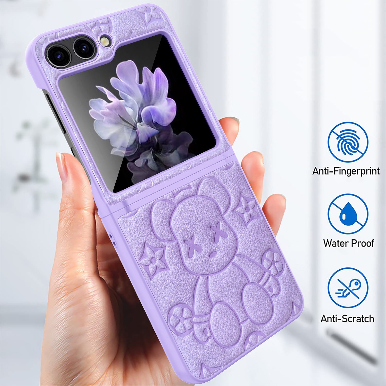 Fashion Gloomy Bear Leather Case