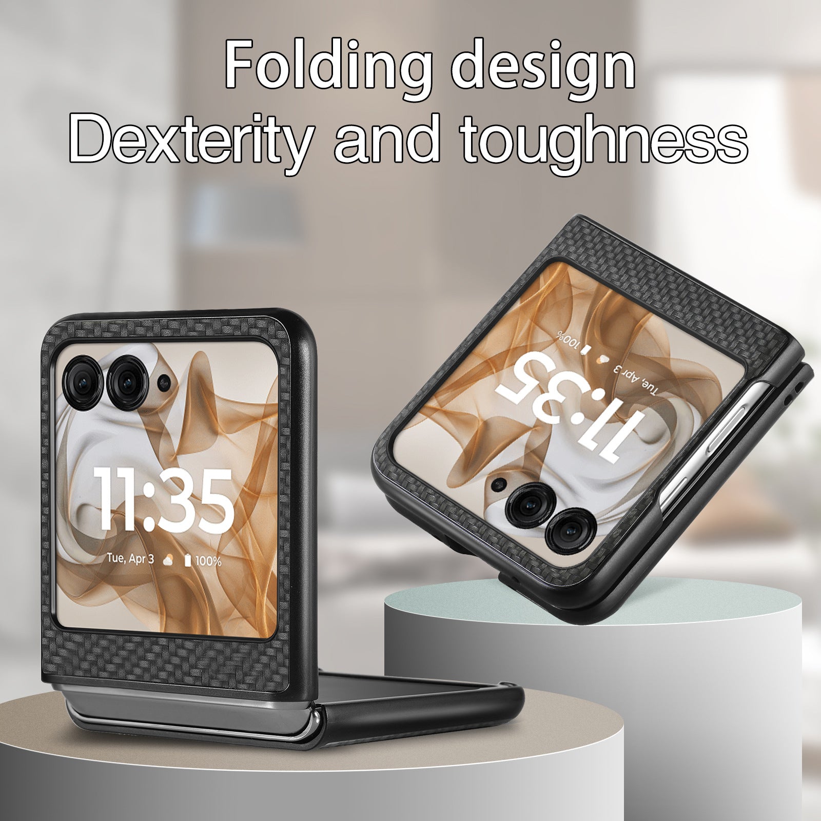 Carbon Fiber Textured Leather Case