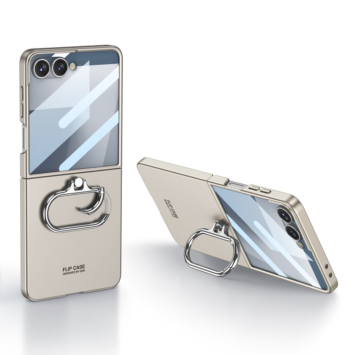 Oval Finger Ring Buckle Stand Frosted Case