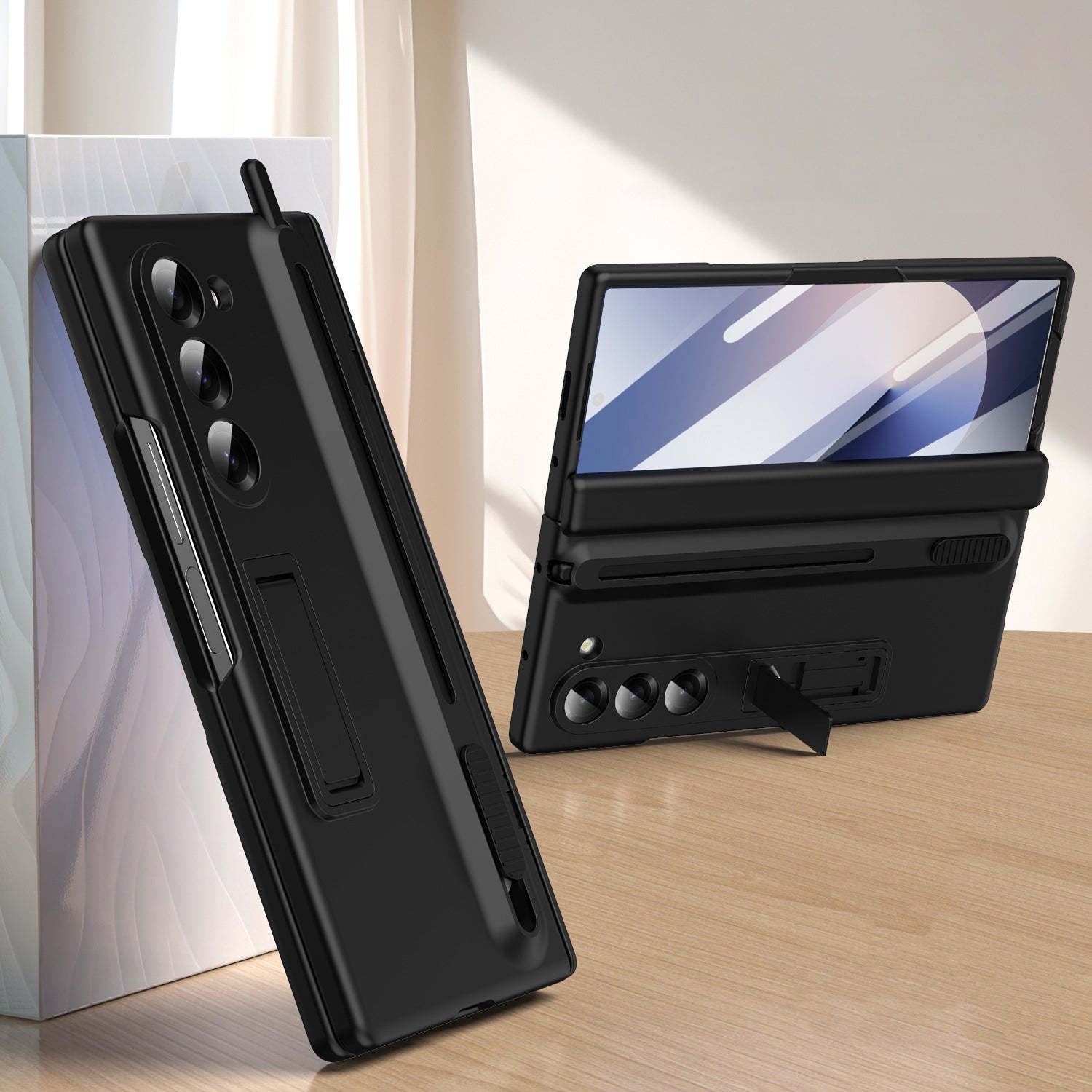 Adjustable Integrated Pen Slot Frosted Case