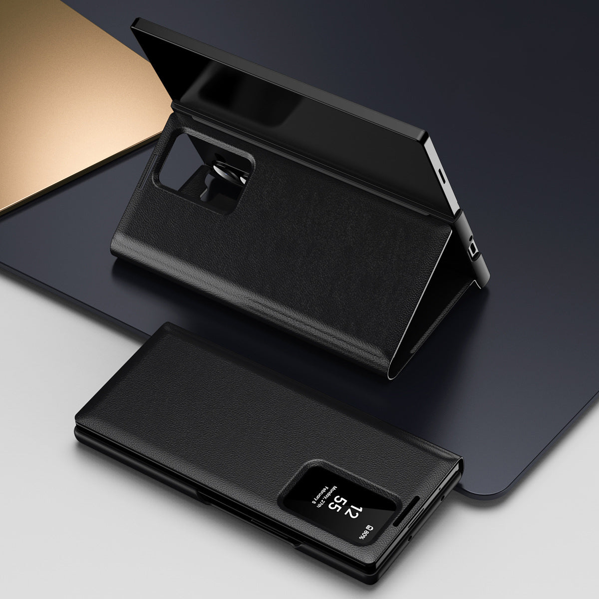 Folding Flip Leather Case