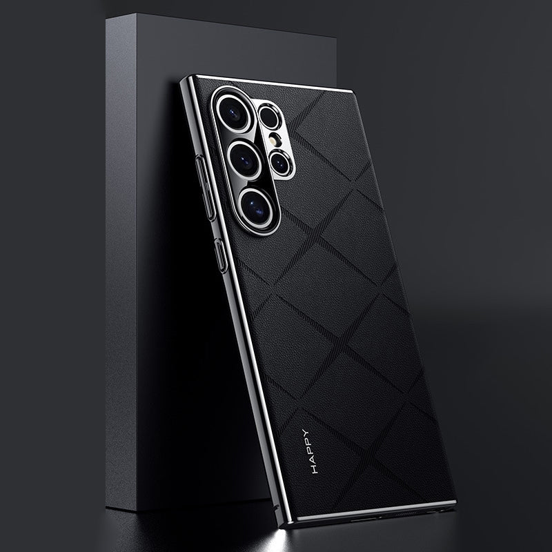 Electroplated Frame Business Leather Case