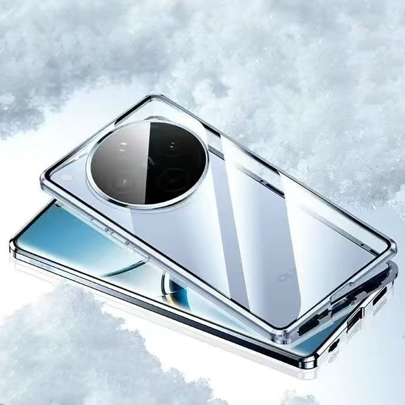 Metal Magnetic Frame Double-Sided Glass Case