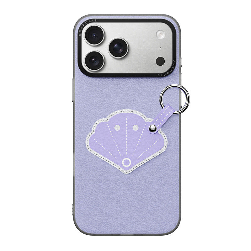 Small Fresh Leather Case with Lanyard