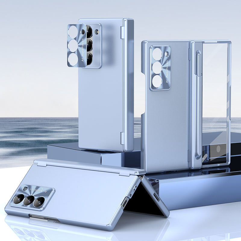 Solid Color Matte Hinged Case with Pen Slot