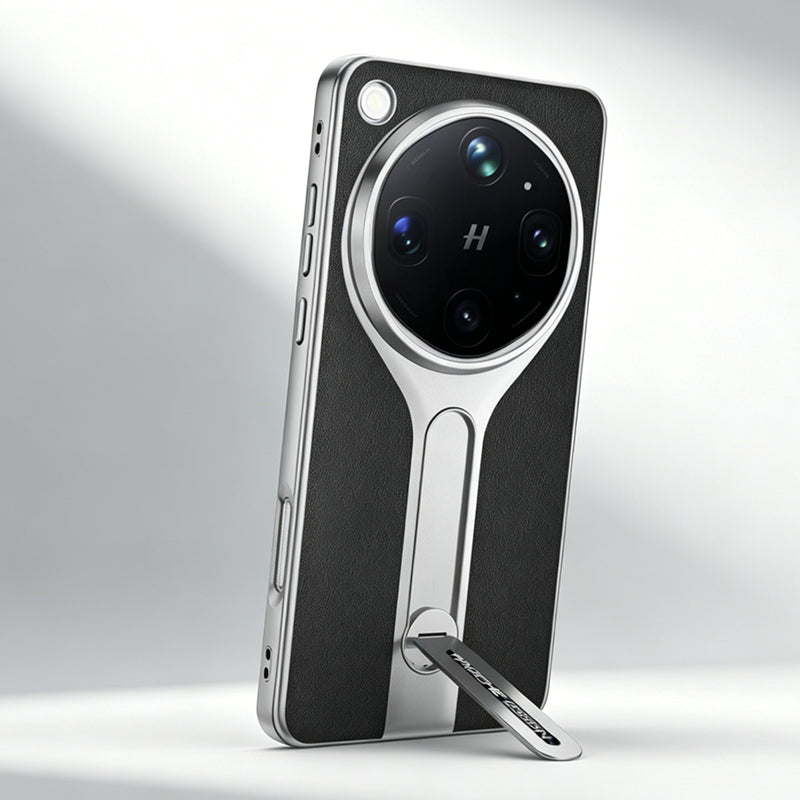 Folding Kickstand Leather Case