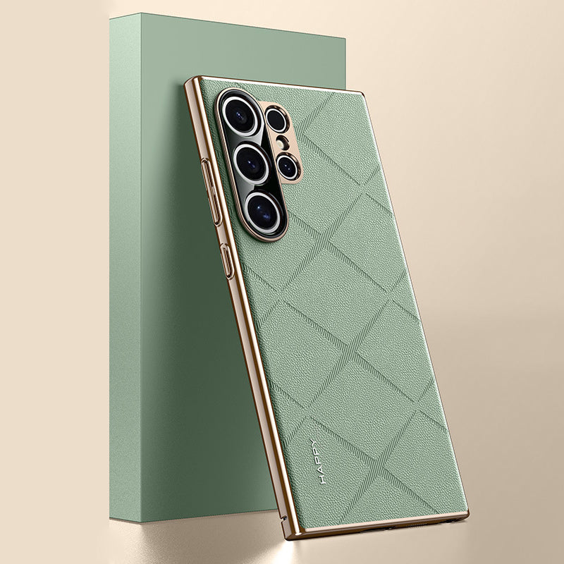 Electroplated Frame Business Leather Case