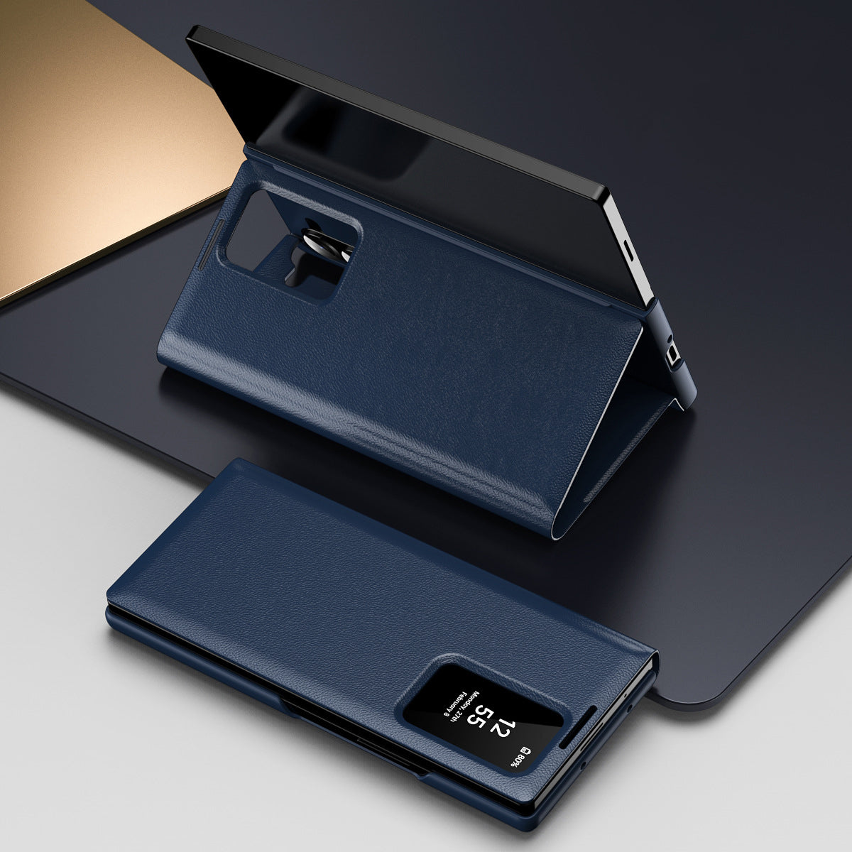 Folding Flip Leather Case