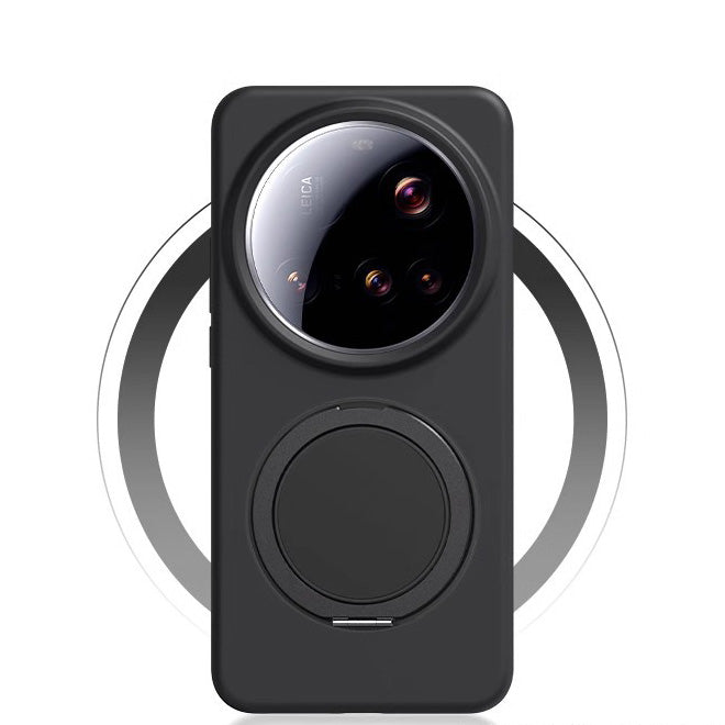 Rotating Bracket Silicone Case with MagSafe