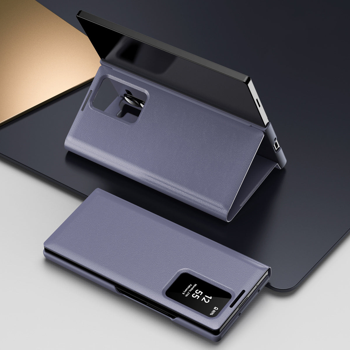 Folding Flip Leather Case