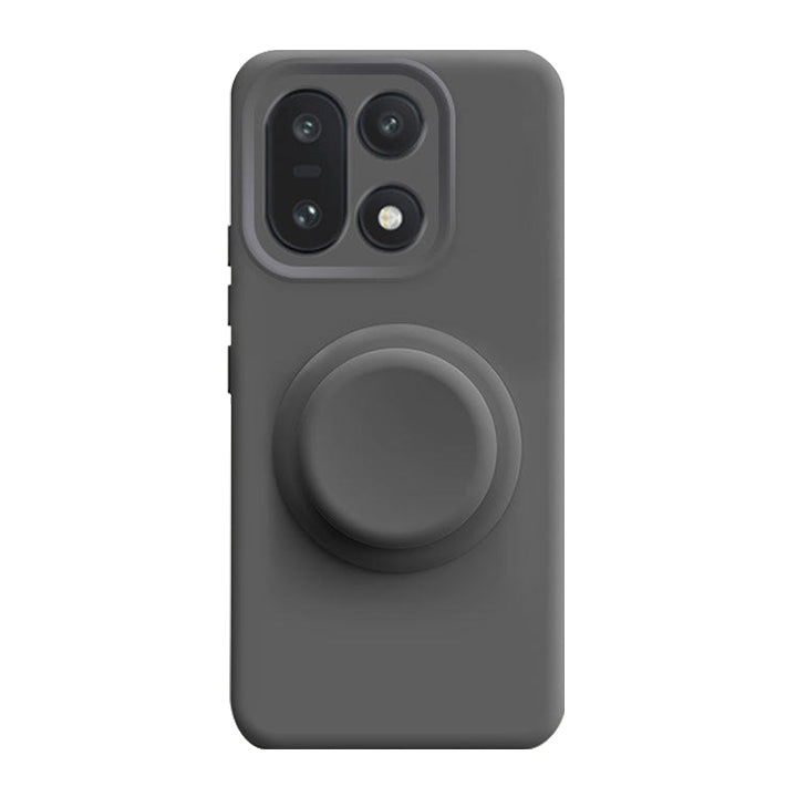 Solid Color Liquid Silicone Case with Kickstand