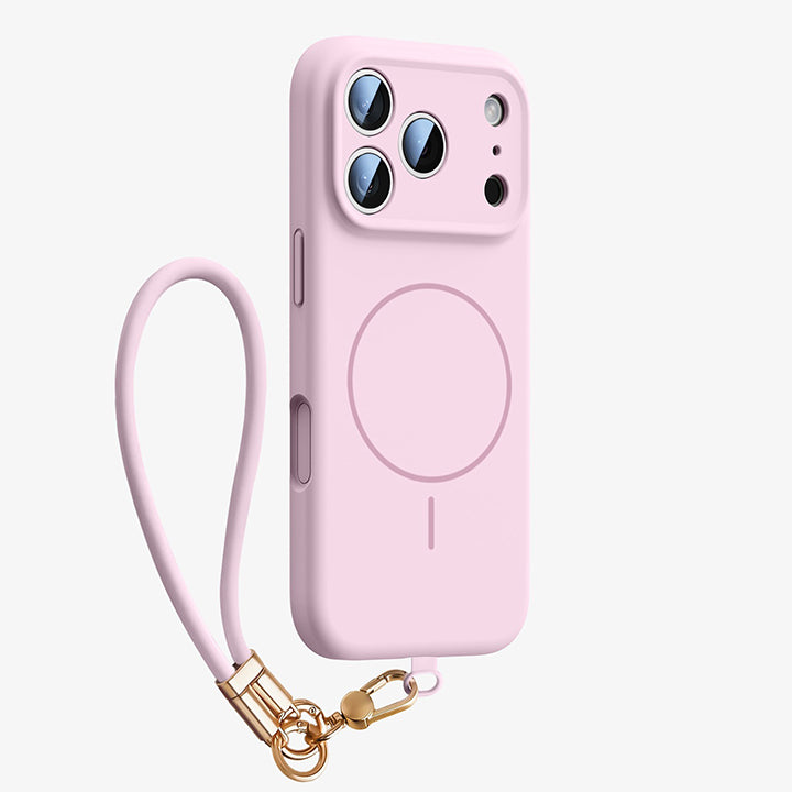 Wrist Strap Liquid Silicone Case with MagSafe