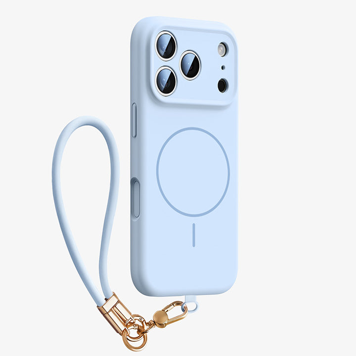 Wrist Strap Liquid Silicone Case with MagSafe