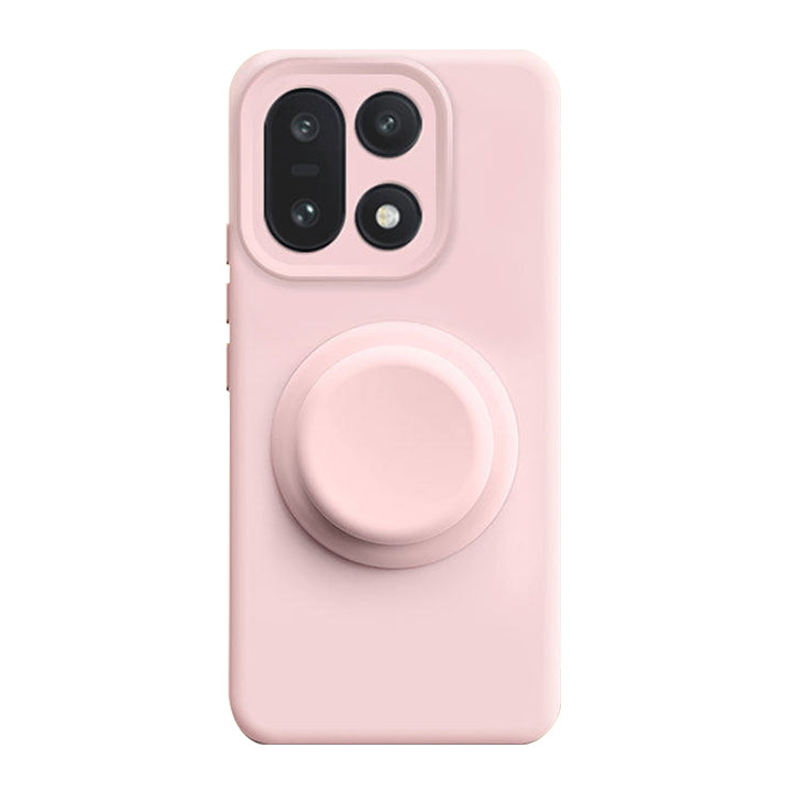 Solid Color Liquid Silicone Case with Kickstand
