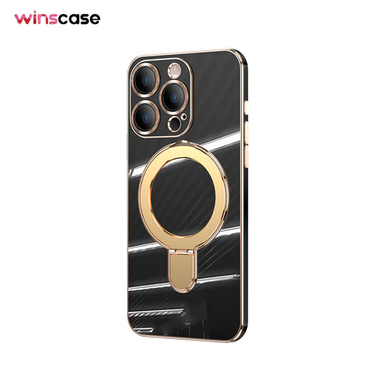 iPhone MagSafe Series | Electroplated Magnetic Ring Mobile Phone Case