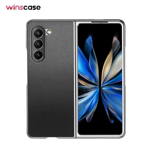 Samsung Series | Galaxy Z Fold5 Plated Foldable Leather Phone Case
