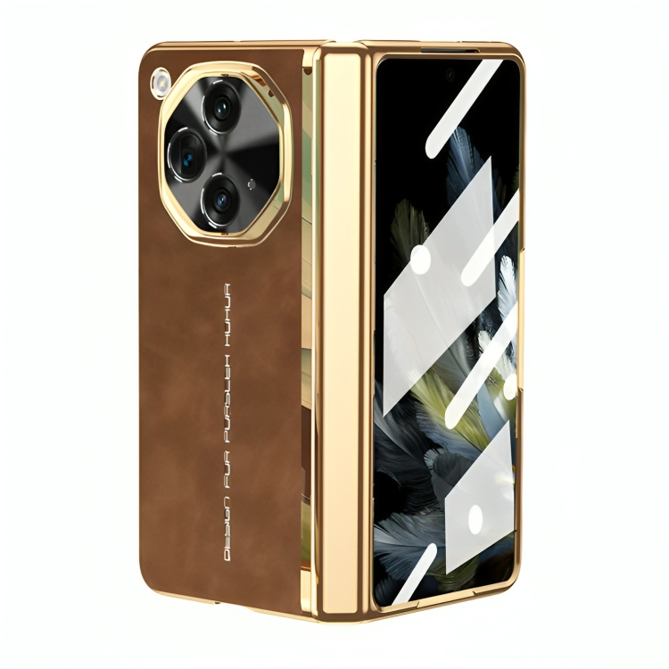 Electroplated Gold Edge Leather Case