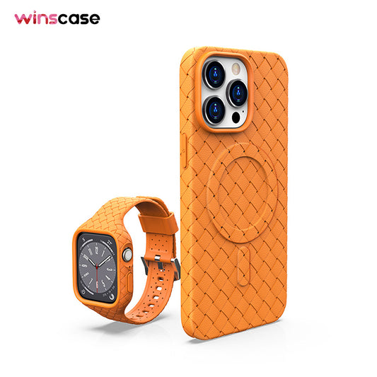 iPhone Series | Woven Leather Phone Case [Free iWatch strap]