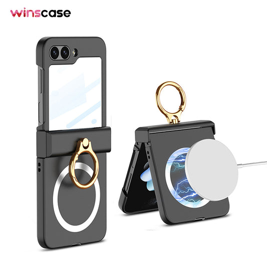 Samsung Magsafe Series | Galaxy Z Flip5 Frosted Ring Buckle Phone Case