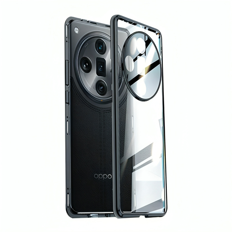 Metal Magnetic Frame Double-Sided Glass Case