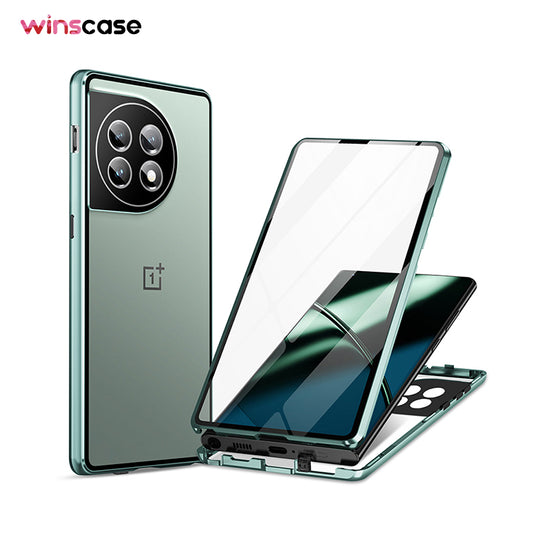 OnePlus Series | Metal Magnetic Frame Double-Sided Glass Mobile Phone Case