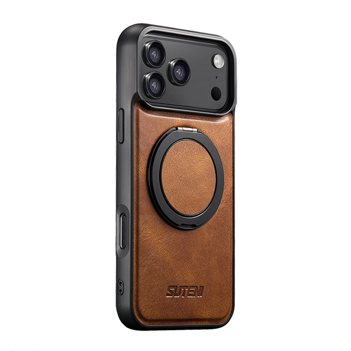 360° Rotating kickstand Leather Case with MagSafe