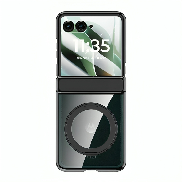 Rotating Bracket Electroplated Clear Case with MagSafe