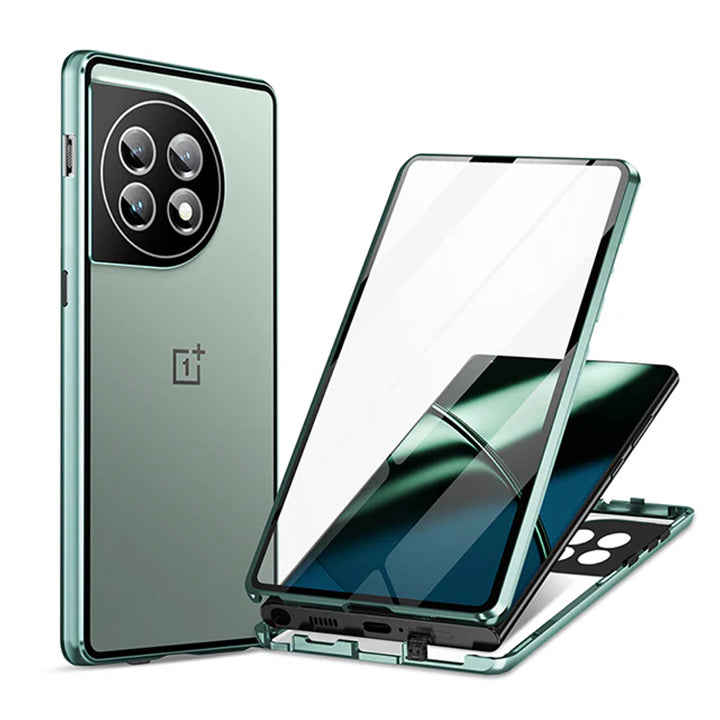 Metal Magnetic Frame Double-Sided Glass Case