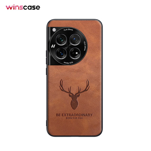 OnePlus series | Elk Engraved Mobile Phone Leather Case