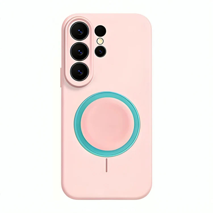 Solid Color Liquid Silicone Case with Kickstand