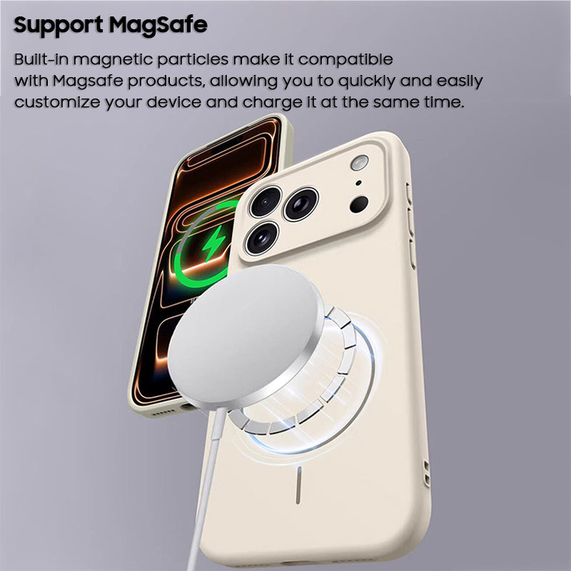 Solid Color Liquid Silicone Case with Kickstand