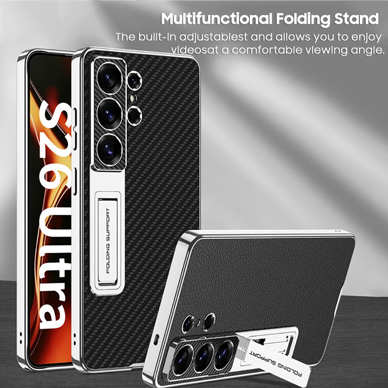 Electroplated Silver-Edged Business Leather Case