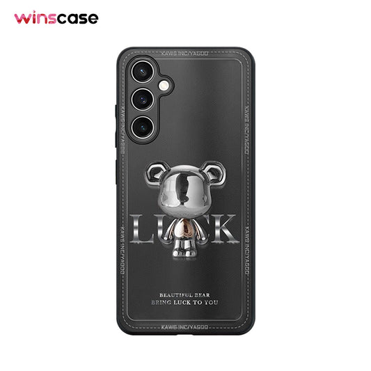 Samsung Series | Fashion BE@RBRICK Leather Printed Phone Case