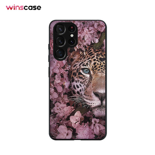 Samsung Series | Flower Tiger Leather Printed Phone Case
