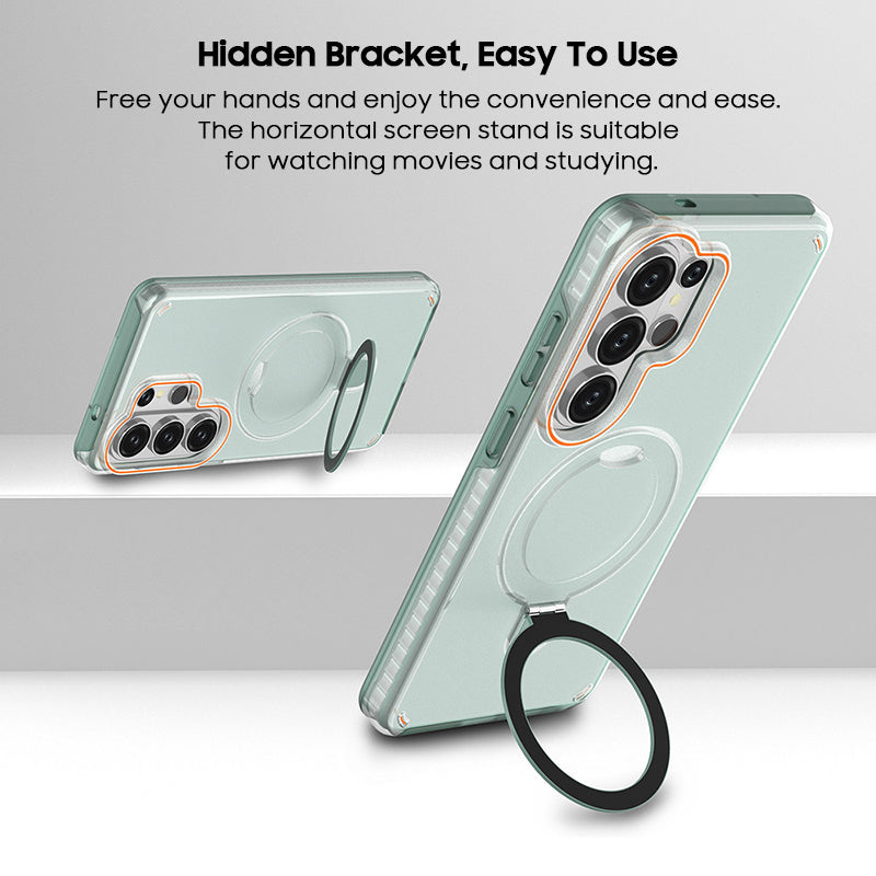 Frosted Semi-Transparent Kickstand Case with MagSafe