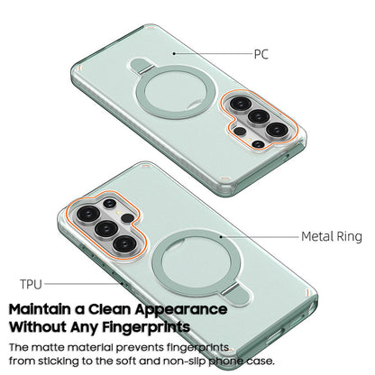 Frosted Semi-Transparent Kickstand Case with MagSafe