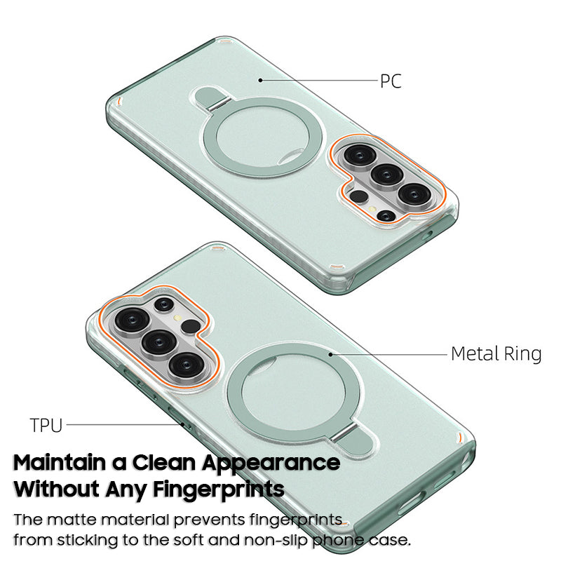 Frosted Semi-Transparent Kickstand Case with MagSafe