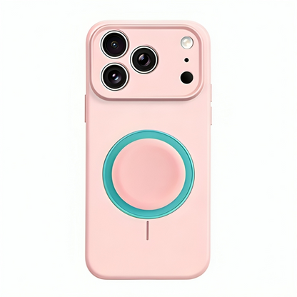 Solid Color Liquid Silicone Case with Kickstand
