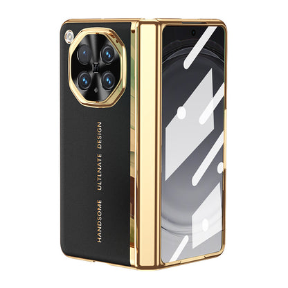 Electroplated Gold Edge Leather Case