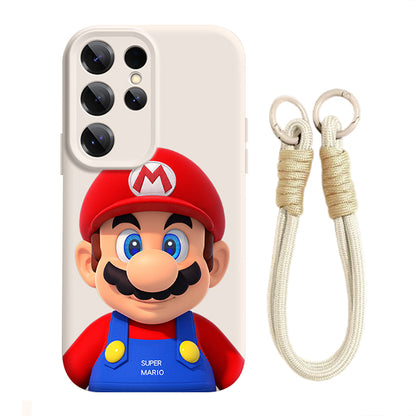 Mario Liquid Silicone Lanyard Case