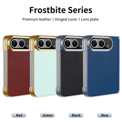 Full-Coverage Hinged Protective Electroplated Leather Case