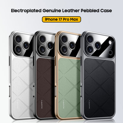 Electroplated Genuine Leather Pebbled Case