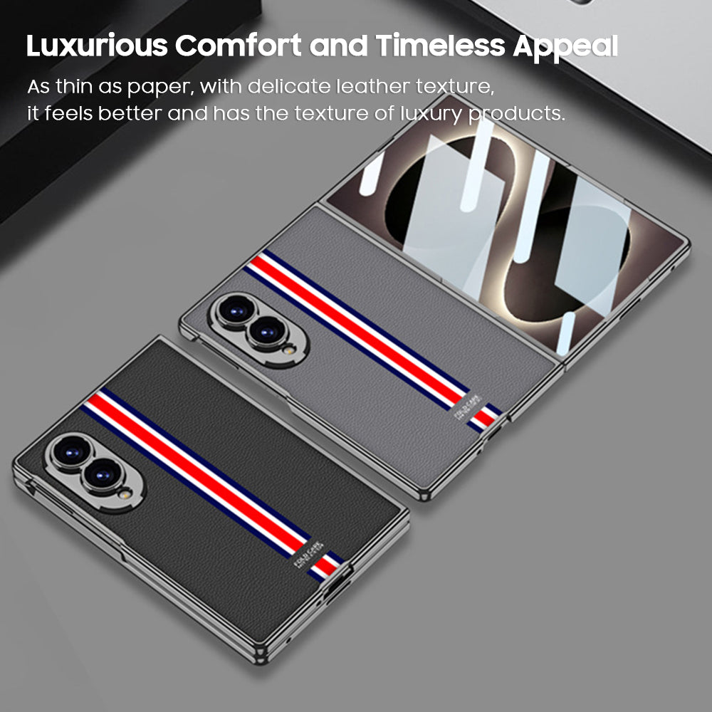 Folding Screen Electroplated Leather Case
